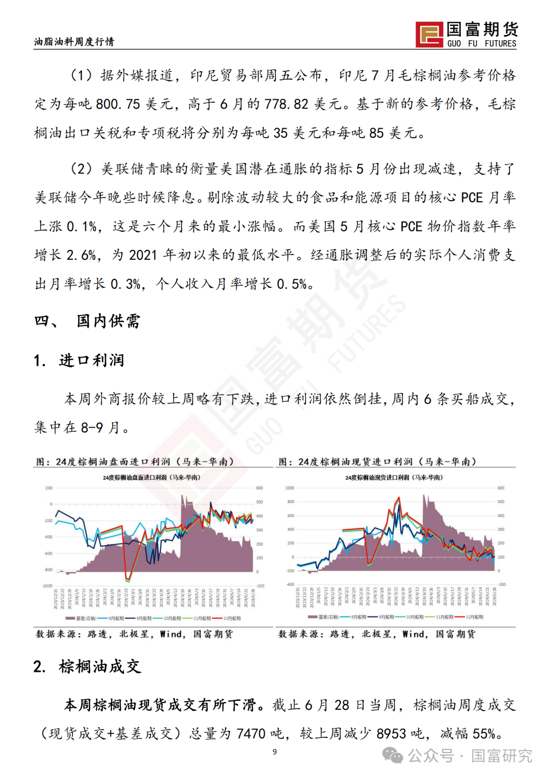 【国富棕榈油研究周报】缺乏明显驱动，棕榈油窄幅震荡 20240701  第12张